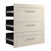 Bestar Pur 3 Drawer Set for 36 W Closet Organizer - Linen White Oak