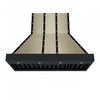 Forno Ambassador 48" Range Hood, Black, 304 CFM, 3 speeds, Remote Control - FRHWM5099-48CPBLK | Hotte de cuisine Ambassador 48 po, noir, 304 PCM, 3 vitesses, telecommande - FRHWM5099-48CPBLK