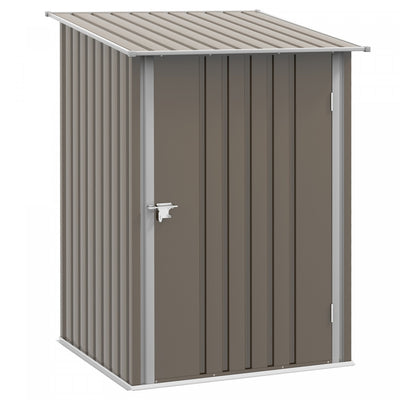 Outsunny 3.3' X 3.4' Lean-to Garden Storage Shed W/ Lockable Door Brown|Outsunny Remise De Jardin 3,3 Pi X 3,4 Pi Avec Porte Verrouillable, Brun