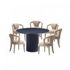 Hathaway and Palmer Modern Industry Chic 7-Piece Dining Set in Ivory and Black Dining Room Set