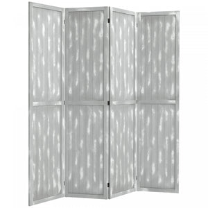 Homcom 5.5' 4 Panel Room Divider Folding Privacy Screen Panels, Grey