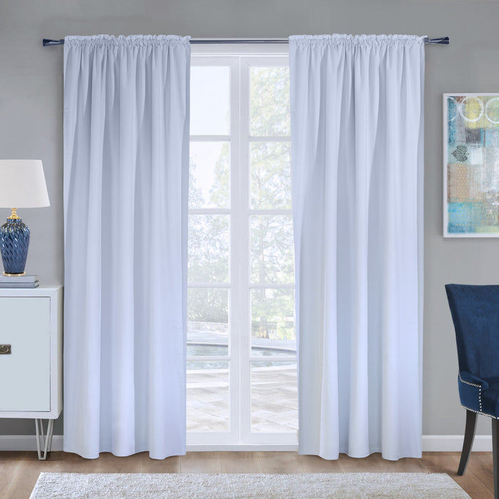 Ultimate White Multi-Header Lining Curtain Panel - 45\" X 88\"