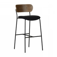 Hype Black Brown Bar Stool - Set of 2