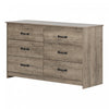 Tassio 6-Drawer Dresser Weathered Oak - South Shore