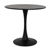 Tulip Marble Bistro Dining Table - Black