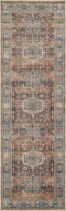 Dulce Traditional 2'6\" x Runner Rug in Multi Indoor Area Rug