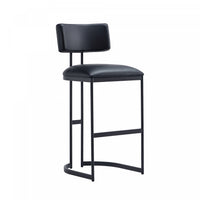 Juno Contemporary Modern Metal Barstool in Black 