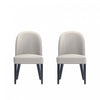 Hillman Modern Wood Upholstered Dining Chair in Light Gray - Set of 2