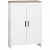 HOMCOM Storage Cabinet with Double Doors and Adjustable Shelf, White