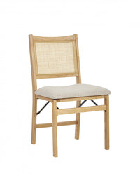 Bauer Fabric Cane Folding Dining Chair - Natural