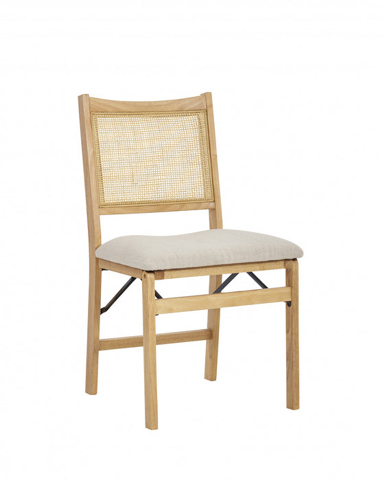 Bauer Fabric Cane Folding Dining Chair - Natural