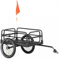 Aosom Bike Trailer Wagon Bicycle Cargo Trailer W/ Suspension, 16