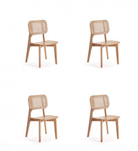 Versailles Industry Chic Wood Dining Chair in Natural - Set of 4