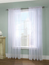 Habitat Voile White Rod Pocket Curtain Panel Pairs - 56 x 95