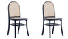 Manhattan Comfort Set of 2 Paragon Dining Chairs - Black Cane
