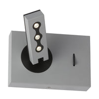 Dainolite Wynne LED Reading Lamp Silver Finish
