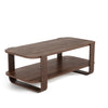 Umbra Modern Solid Wood Bellwood Coffee Table with Shelf - Aged Walnut