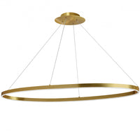 Dainolite Circulo Horizontal Chandelier 63w Aged Brass Finish White Silicone Diffuser Lamp