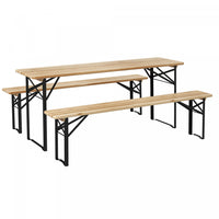 Outsunny 3 Pieces Folding Picnic Table Set