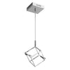 Dainolite Cubo 2 Light Pendant Cube Frame Polished Chrome Finish Lamp