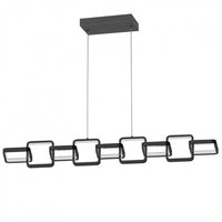 Dainolite Patsy LED Horizontal Pendant 59w Matte Black White Silicone Diffuser Lamp