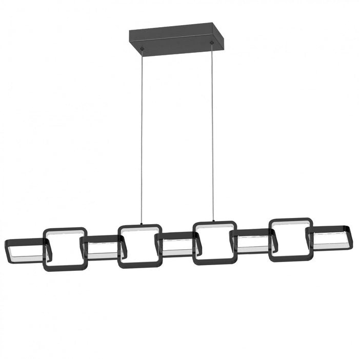 Dainolite Patsy LED Horizontal Pendant 59w Matte Black White Silicone Diffuser Lamp