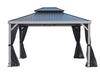 Yosemite 10x12 Double Steel Roof Gazebom Aluminum Posts