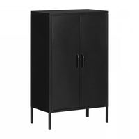 Crea Metal 2-Door Accent Cabinet - Black