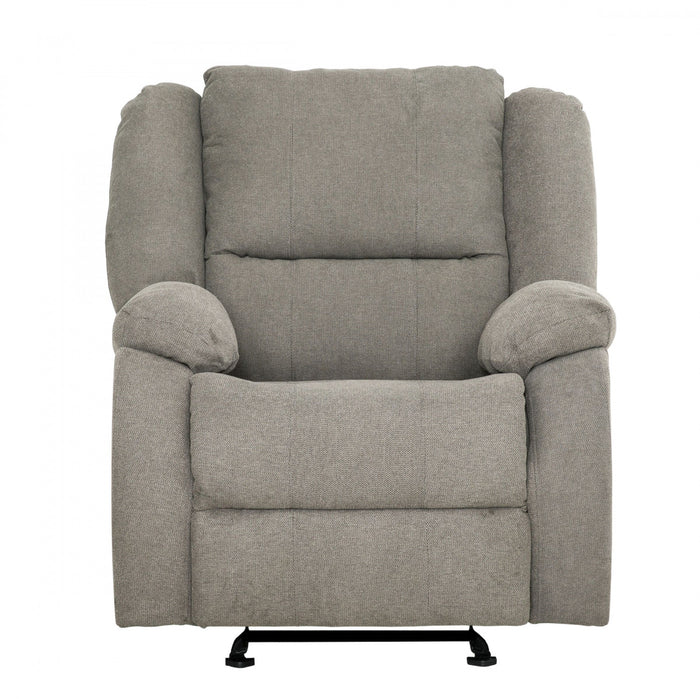 Tobin 36 in. Upholstered Rocker Recliner Chair - Grey