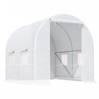 Outsunny 8.2x6.6x6.6ft Walk-in Tunnel Greenhouse Portable Garden Plant Growing Warm House With Door 