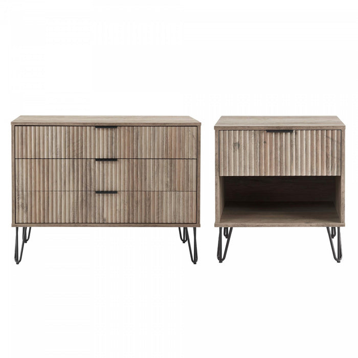 Dumbo Modern 2-Piece Dresser Set in Rustic Gray