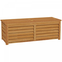 Outsunny 176l Outdoor Deck Box With 2 Safety Hinges For Porch Light Brown