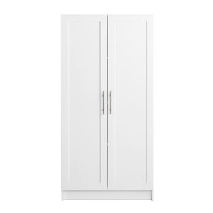 Elite Accent Storage Cabinet with Panel Doors & 3 Shelves - White