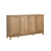 Prepac Yaletown 4-Door Buffet Console - Natural Oak