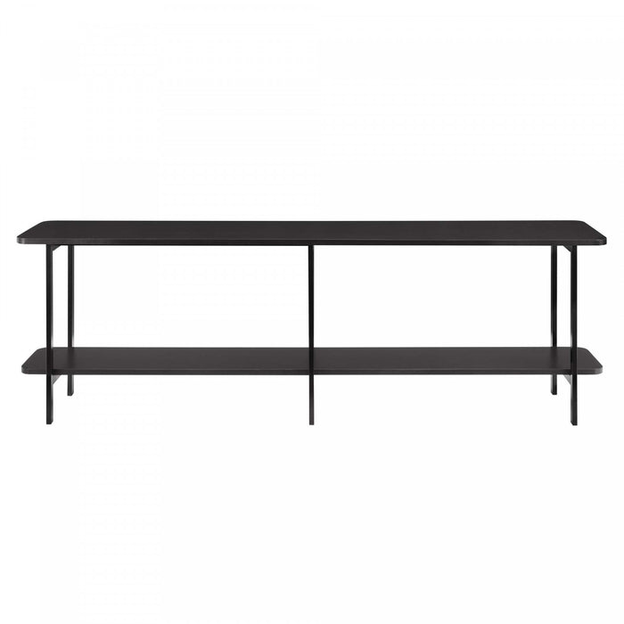 Celine Contemporary Modern 71\" Console Table in Black (2-Shelf)