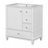 Emma 30\" Solid Wood Bathroom Vanity with Ceramic Sink and Soft-Close Door, White