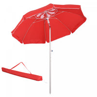 Outsunny 6.4' Beach Umbrella With Carry Bag