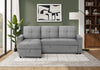 Sleeper Sofa, 90\" Length, Convertible Sofa Bed, Storage Chaise, Light Grey Fabric Sleeper Sofa