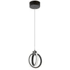 Dainolite Parson LED Pendant 14w Matte Black Finish White Silicone Diffuser Lamp