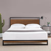 Suzanne Wood and Metal Platform Bed with Headboard - King Size | Suzanne lit plateforme en bois et en métal avec tête de lit - Très grand