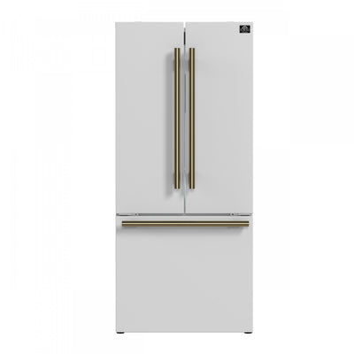 Forno Espresso Gallipoli 30-inch French Door White Refrigerator, 17.5 cu.ft. - FFFFD1974-31WHT | Refrigerateur Espresso Gallipoli de 30 po a portes francaises, blanc, 17,5 pi³ – FFFFD1974-31WHT