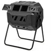 Costway Tumbling Composter 40 Gallon Garden Rotating Compost Bin W/dual Chamber