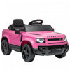 Qaba 12V Ride on Car, Licensed Land Rover Defender Electric Car for Kids with Remote Control, 4-Wheel Suspension, Slow Start, 3 Speeds, Lights, Music, Horn for 3-5 Years, Pink