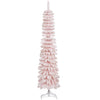 HOMCOM 6' Artificial Christmas Tree with Realistic Branches Pink