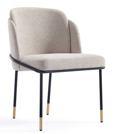 Manhattan Comfort Flor Fabric Dining Chair - Wheat|Chaise de salle à manger Flor de Manhattan Comfort en tissu - blé
