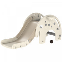 Qaba 3 In 1 Toddler Slide, Kids Slide With Basketball Hoop, Climber, Elephant-themed Indoor Slide Fo