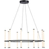 Dainolite Corvette Chandelier 60w Matte Black White Acrylic Diffuser Lamp