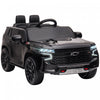 Aosom 12v Licensed Chevrolet Tahoe Ride On Car, Kids Powered Ride-On Car With Remote Control, 3 Speeds, Spring Suspension, Led Light, Horn, Music, Electric Kids Car For 3-6 Years Old, Black