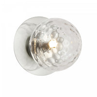 Dainolite Burlat 1 Light Wall Sconce Polished Chrome Clear Glass Lamp