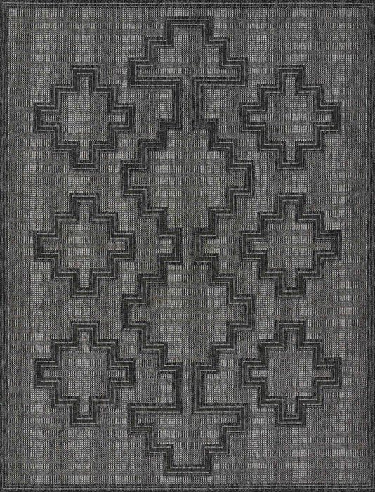 Esina Transitional 8'0\" x 10'0\" Area Rug in Grey Indoor Area Rug